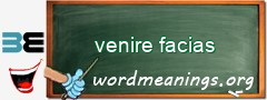 WordMeaning blackboard for venire facias